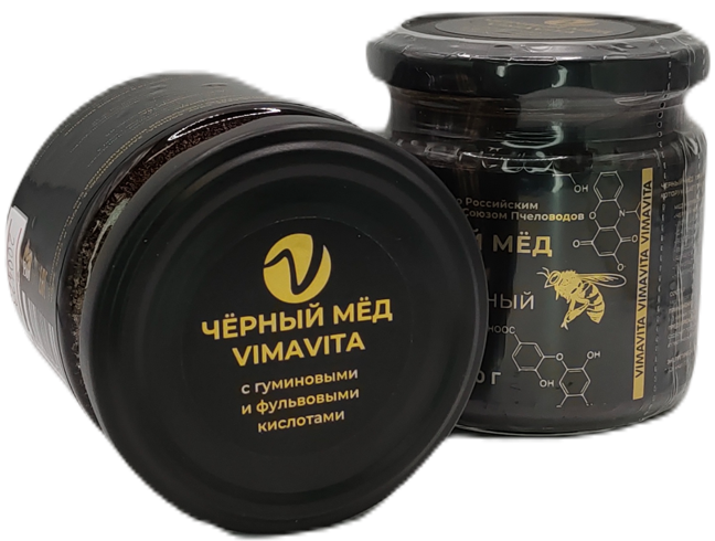 Внешний вид Черный мед VIMAVITA 250 от ВимаВиты